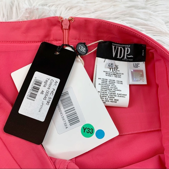 VDP Collection mid rise Straight Leg knit Pants with exposed zipper details - Picture 12 of 12